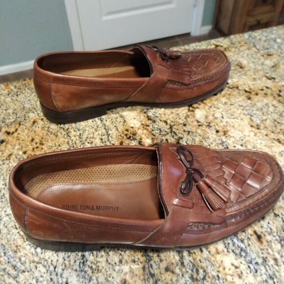 Johnston & Murphy Brown Leather Tassel Loafers 020-2394 Dress Shoes Men\'s Sz 11M main image 10